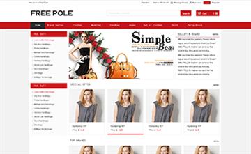 自貢黑羽網絡網頁(yè)制作(zuò)案例-Free Pole外貿購(gòu)物(wù)商(shāng)城